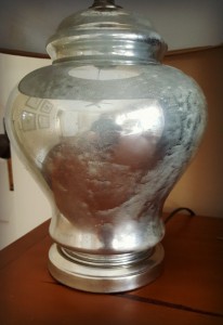 faux mercury glass lamp
