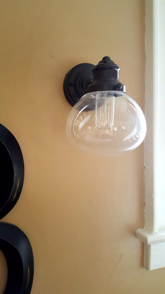 Vintage looking sconce from Lowe's