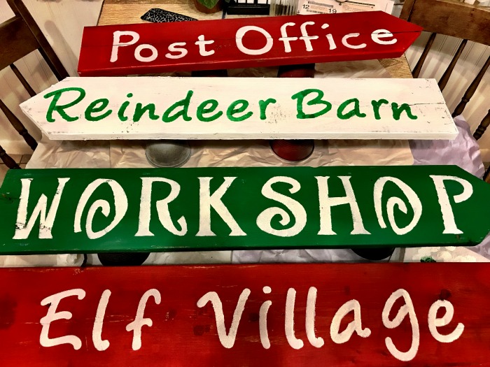 DIY North Pole Directional sign